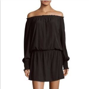 Ramy Brook Navy Off-Shoulder Blousen Dress